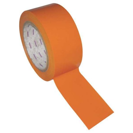 Floor Marking Tape, vinyl, No Legend, Orange, 2 in W., 0.236 in Thickness MPN:21U170