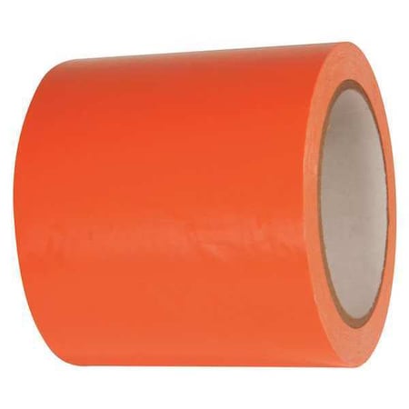 Floor Marking Tape, vinyl, No Legend, Orange, 4 in W., 2.4 mil Thickness, 2 PK MPN:24WH25