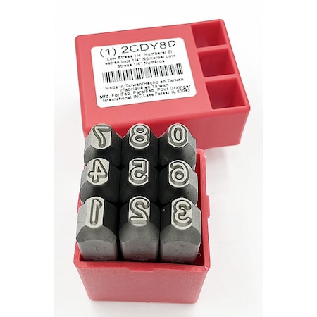 Hand Stamp Kit, Number Set MPN:2CDY8