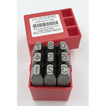 Hand Stamp Kit, Number Set MPN:2CDZ9