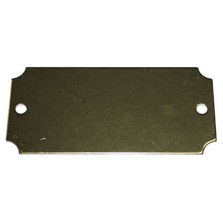 Blank Tag, 1 7/16 in H x 3 in W, Brass, Rectangle, 100 PK MPN:2CEA6