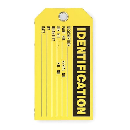 Production Status Tag, Cleaning and Maintenance, Polyester, 3 in H x 5 3/4 in W, Yellow, Rectangle MPN:2RMV1
