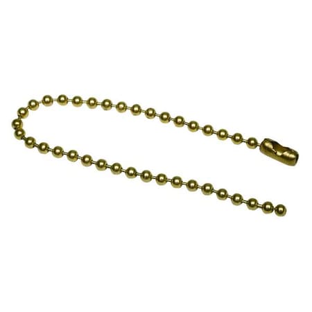 Beaded Chain, Brs, Brs Pld, 4-1/2 In, PK100 MPN:2YB24