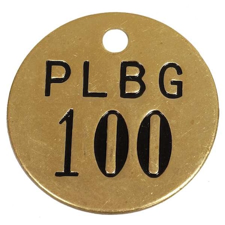 Numbered Tag, Gold, 25 PK MPN:2YB33