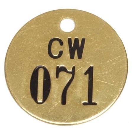 Numbered Tag, Gold, 25 PK MPN:2YB36