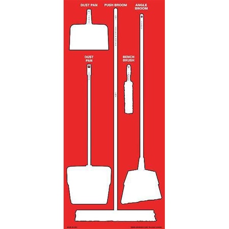 Store-Boards, 68x30 in, White/Red, Ultra Aluma-Lite MPN:34GN30