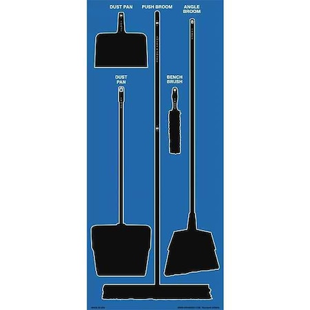 Store-Boards, 68x30 in, Black/Blue, Ultra Aluma-Lite MPN:34GN39