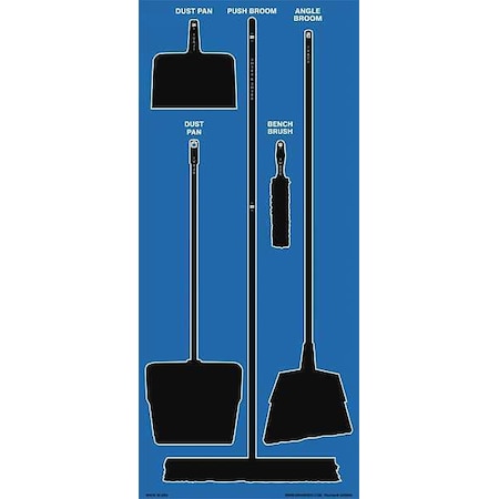 Store-Boards, 68x30 in, Black/Blue, Max-Duty Aluminum MPN:34GN40