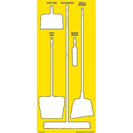 Store-Boards, 68x30 in, White/Yellow, Ultra Aluma-Lite MPN:34GN48