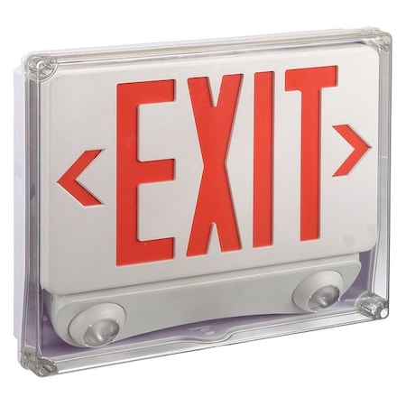 Exit Sign w/ Emergency Lights, 1 Face(s), LED, Universal Mount, Nickel Cadmium (Formerly LumaPro) MPN:35GW99
