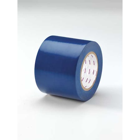 Floor Marking Tape, vinyl, No Legend, Blue, 4 in W., 5 mil Thickness MPN:3JRX1