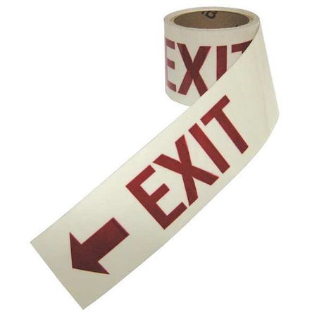 Floor Marking Tape, vinyl, Message, White, 3 in W., 10 mil Thickness MPN:3TZT2