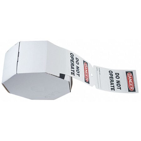 Danger Tag, Machine and Operational, 6 1/4 in H x 3 in W, White, Rectangle, 250 PK MPN:3VAY4