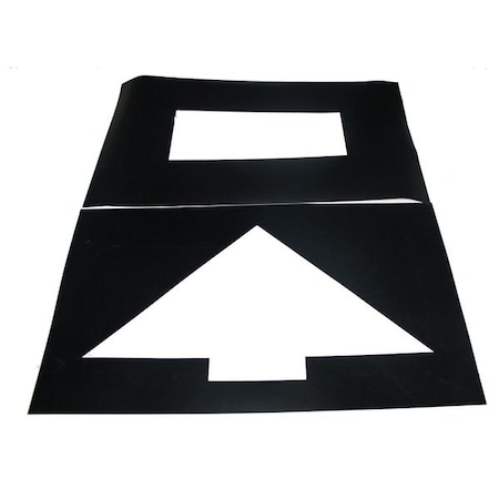 Parking Lot Symbol, Symbol, Straight Arrow, 20 in Character Height, Not Applicable Font, Plastic MPN:3W633