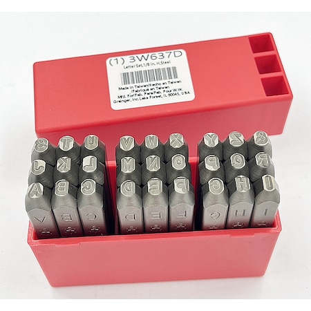 Hand Stamp Kit, Letter Set MPN:3W637