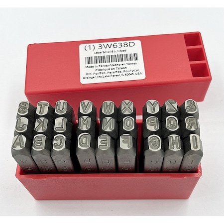 Hand Stamp Kit, Letter Set MPN:3W638