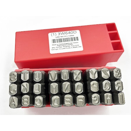 Hand Stamp Kit, Letter Set MPN:3W640