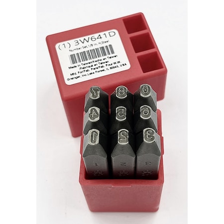 Hand Stamp Kit, Number Set MPN:3W641