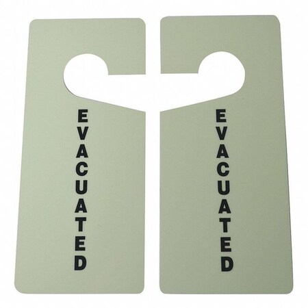 Door Knob Hanger Tag, Information, Polycarbonate, 9 in H x 4 in W, White, Rectangle, 10 PK MPN:3XDD3