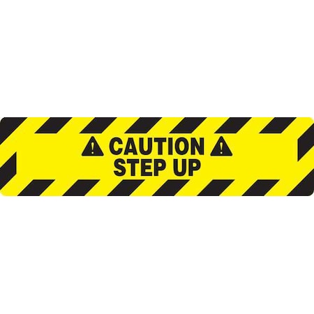Floor sign, 6 in H, 24 in W, Vinyl, Rectangle, 3YRU8 MPN:3YRU8