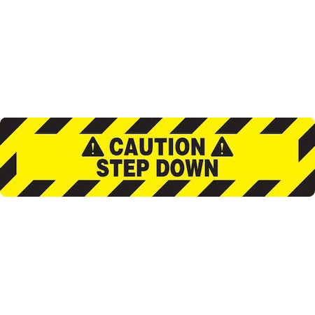 Floor sign, 6 in H, 24 in W, Vinyl, Rectangle, 3YRW3 MPN:3YRW3