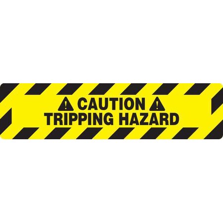 Floor sign, 6 in H, 24 in W, Vinyl, Rectangle, 3YRW6 MPN:3YRW6
