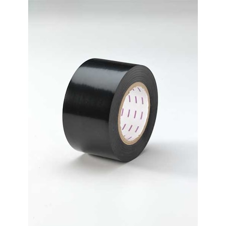 Floor Marking Tape, vinyl, No Legend, Black, 3 in W., 5 mil Thickness MPN:3YRZ8