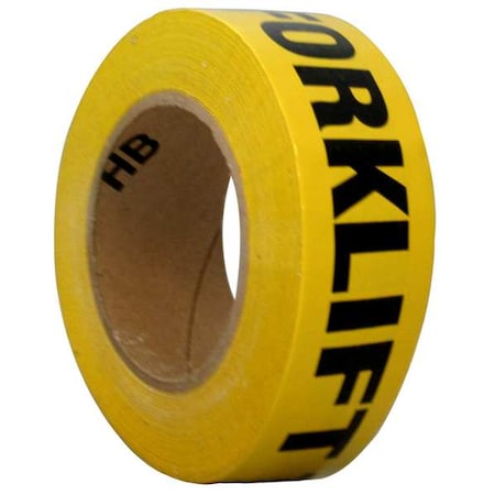Safety Warning Tape, Solid, Black/Yl, 3