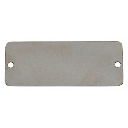 Blank Tag, Stainless Steel, 1 in H x 3 in W, Silver, Rectangle, 100 PK MPN:41293