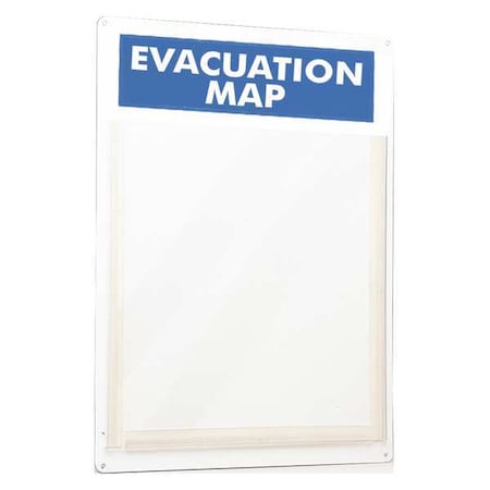 Evacuation Map Holder, 15 x 11 In. MPN:45381