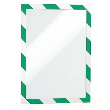 Sign Holder, Green; White, 14.06