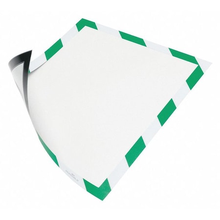 Sign Holder, Green; White, 14.06