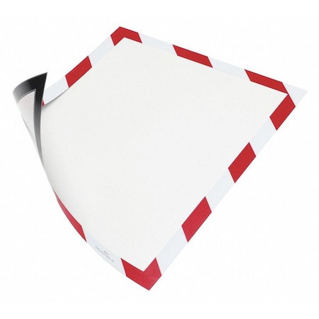 Sign Holder, Red; White, 14.06