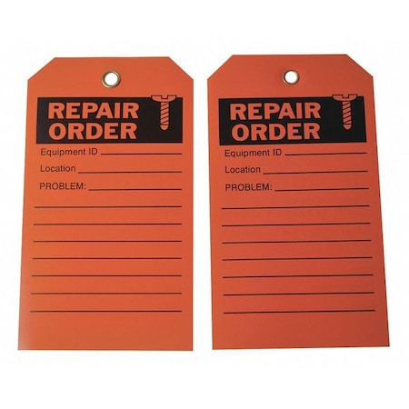 Repair Order, Repairs Required When Repairs Are Completed. Return Tag To Name_ Dept_ Date_ MPN:4ZH16