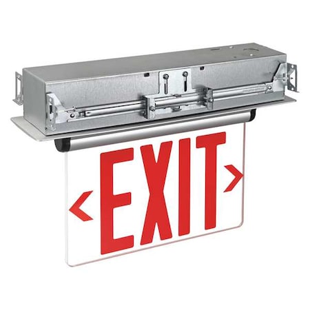 Exit Sign, Silver, 1 Face(s), LED, Recess Mount, Nickel Cadmium (Formerly LumaPro) MPN:53RH94