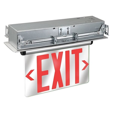 Exit Sign, Silver, 2 Face(s), LED, Recess Mount, Nickel Cadmium (Formerly LumaPro) MPN:53RH96