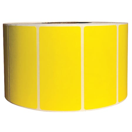 Barcode Printer Label, Yellow, Labels/Roll: 3000 MPN:60DX99