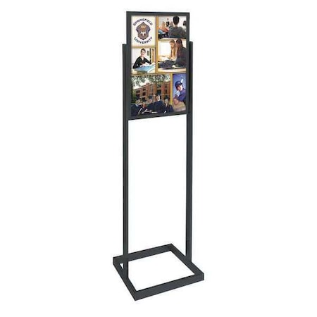 Sign Holder, Pedestal, 14x22, Alum, Black MPN:650-BLK-UVP