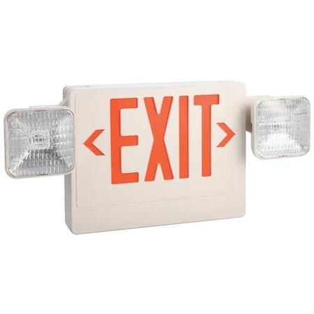 Exit Sign w/ Emergency Lights, 1 or 2 Face(s), Incandescent, Universal Mounting (Formerly LumaPro) MPN:6CGL7