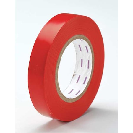 Floor Marking Tape, vinyl, Solid, Red, 1 in W., 5 mil Thickness MPN:8A382