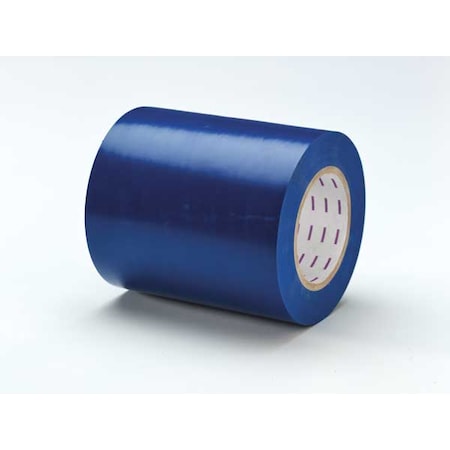 Floor Marking Tape, vinyl, No Legend, Blue, 6 in W., 5 mil Thickness MPN:8A859