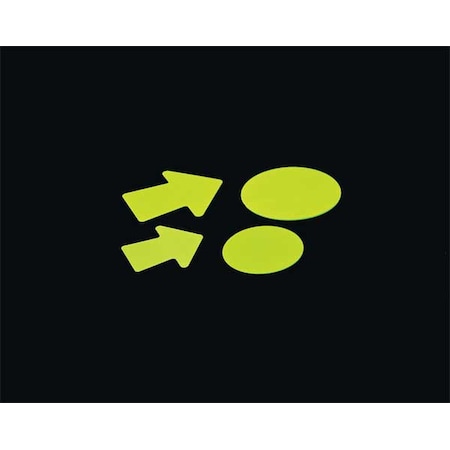 Floor Marking Tape, vinyl, No Legend, Green, Yellow, 3 in W., 10 mil Thickness, 50 PK MPN:8AEE6