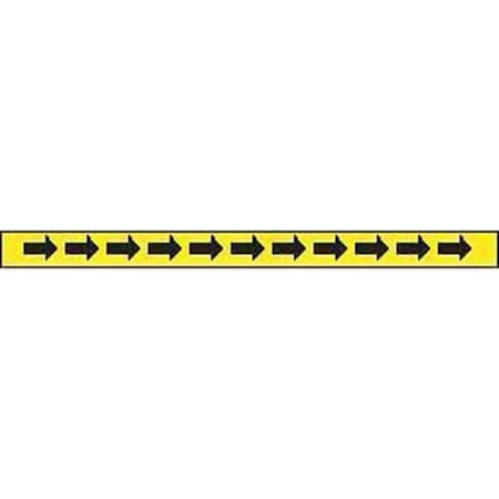 Floor Marking Tape, vinyl, No Legend, Black, Yellow, 2 in W., 5 mil Thickness MPN:8AFD1