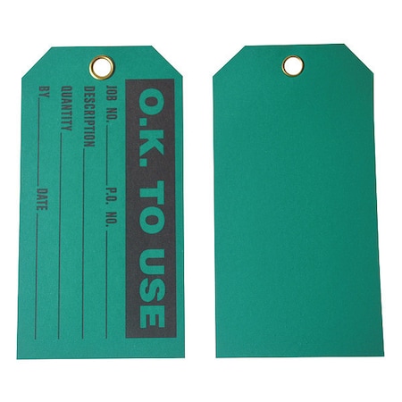 Production Status Tag, Cleaning and Maintenance, Cardstock, 3 in H x 5 3/4 in W, Red, Rectangle MPN:8CLC6