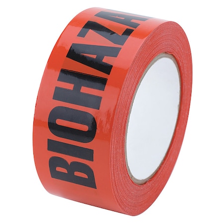 Safety Warning Tape, Solid, Black/Org, 2