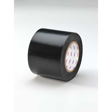 Floor Marking Tape, vinyl, No Legend, Black, 4 in W., 5 mil Thickness MPN:8PCN7