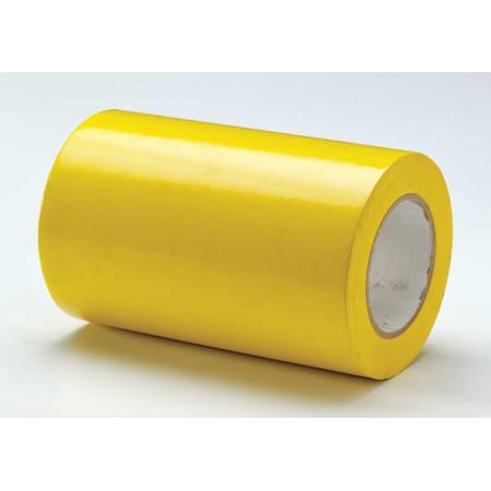 Floor Marking Tape, vinyl, No Legend, Yellow, 8 in W., 5 mil Thickness MPN:9NMK8
