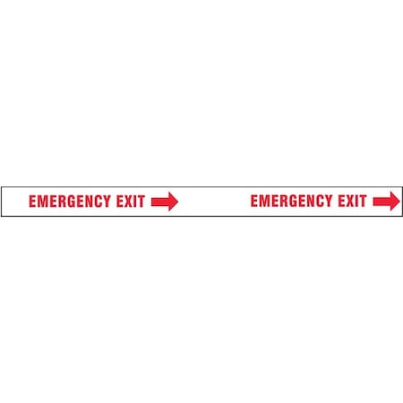 Floor Marking Tape, vinyl, Message, Red, White, 2 in W., 7 mil Thickness MPN:9WK03