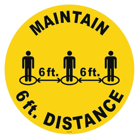 Floor Sign, 17 in H, 17 in W, Vinyl, English, FS-17-701 MPN:FS-17-701