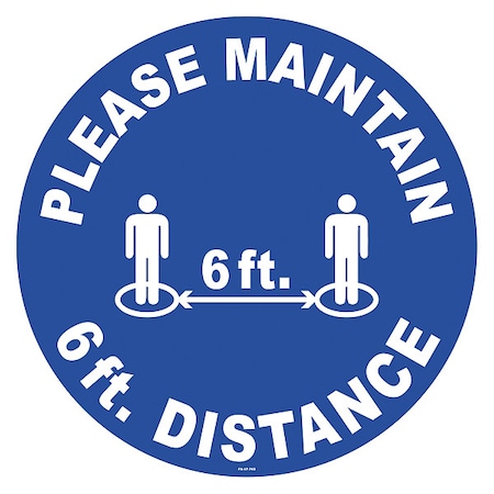 Floor Sign, 17 in H, 17 in W, Vinyl, English, FS-17-702 MPN:FS-17-702